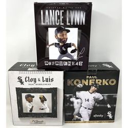 Chicago White Sox Paul Konerko Figurine, Lance Lynn, Eloy & Luis Bobblehead Lot