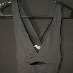 Forever 21 Black Strappy Sports Bra