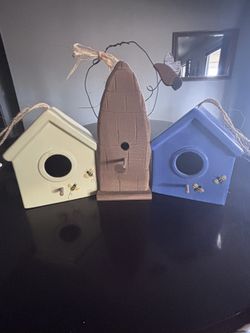 Set of Decorative Bee Themed Birdhouses