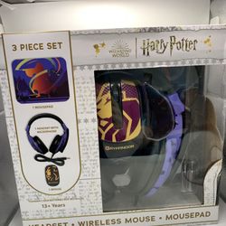 Warner Brothers Harry Potter Headsets with Microphone, Wireless Mouse And mouse Pad