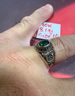 10K Solid Gold Ring For Wedding 8.1Gr Size 10