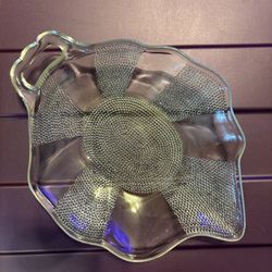 Vintage Jeannette Glass Dew Drop Relish Dish 