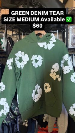 Green Denim Tear Hoodie