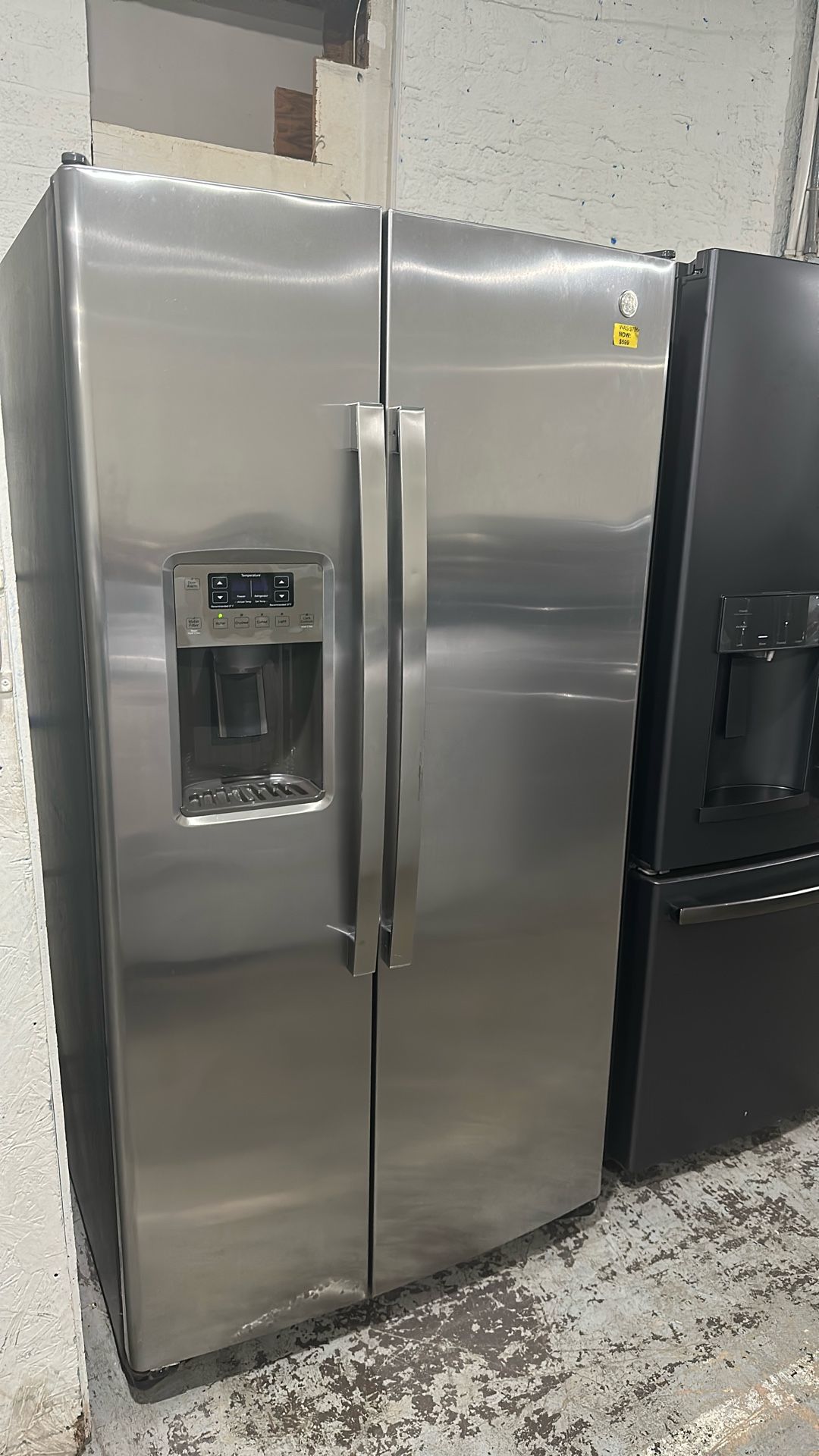 Ge Stainless Steel Side-By-Side Refrigerator