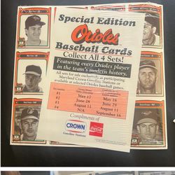 1991 special edition, orioles baseball cards