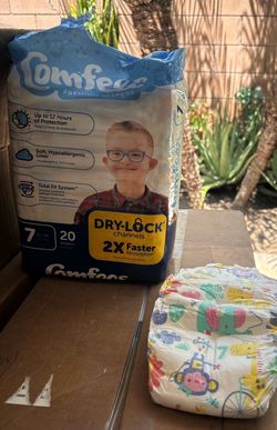 Comfees Baby Baby Diaper Size 7, 12 hour protection, over 41 lbs., 20 Count, 4 Packs, 80 Total