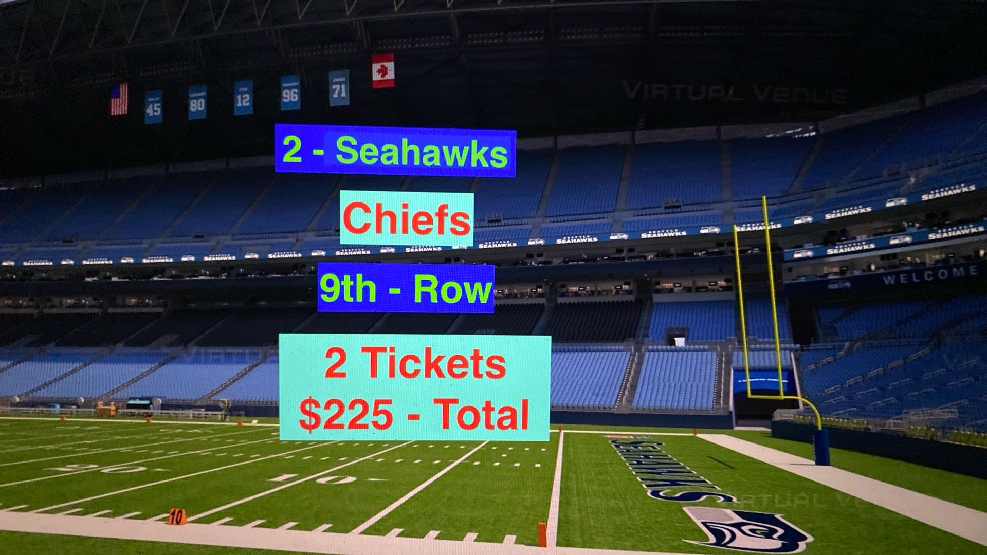 Seahawks Chiefs Tickets