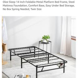 New! 14” Foldable Twin Size Platform Bed Frame 