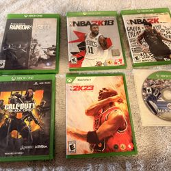 Xbox One Game Lot: NBA 2K18/19/23, COD BO4, Madden 17, Rainbow Six