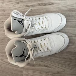 Jordan 5 White Metallic GS Size 7