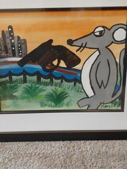 GOODFELLA's  HENRY HILL ORIGINAL ART WORK PAINTING -MOB-GANGSTER -PIECE OF MOB HISTORY SIGNED