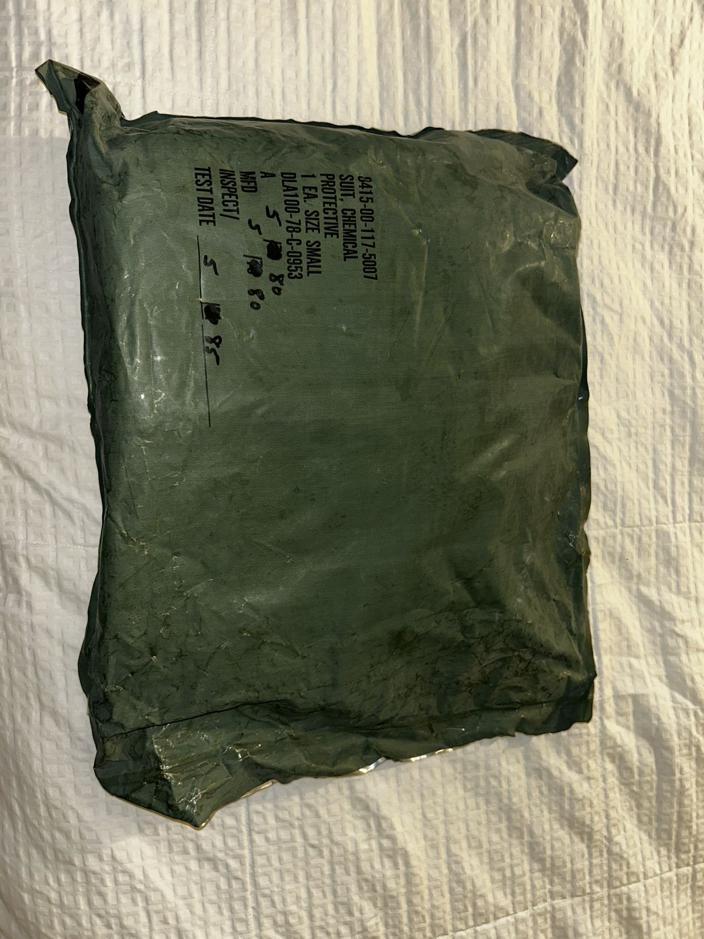 Vintage US Military Chemical Protective Suit Mens S Sealed 1980NOS NBC