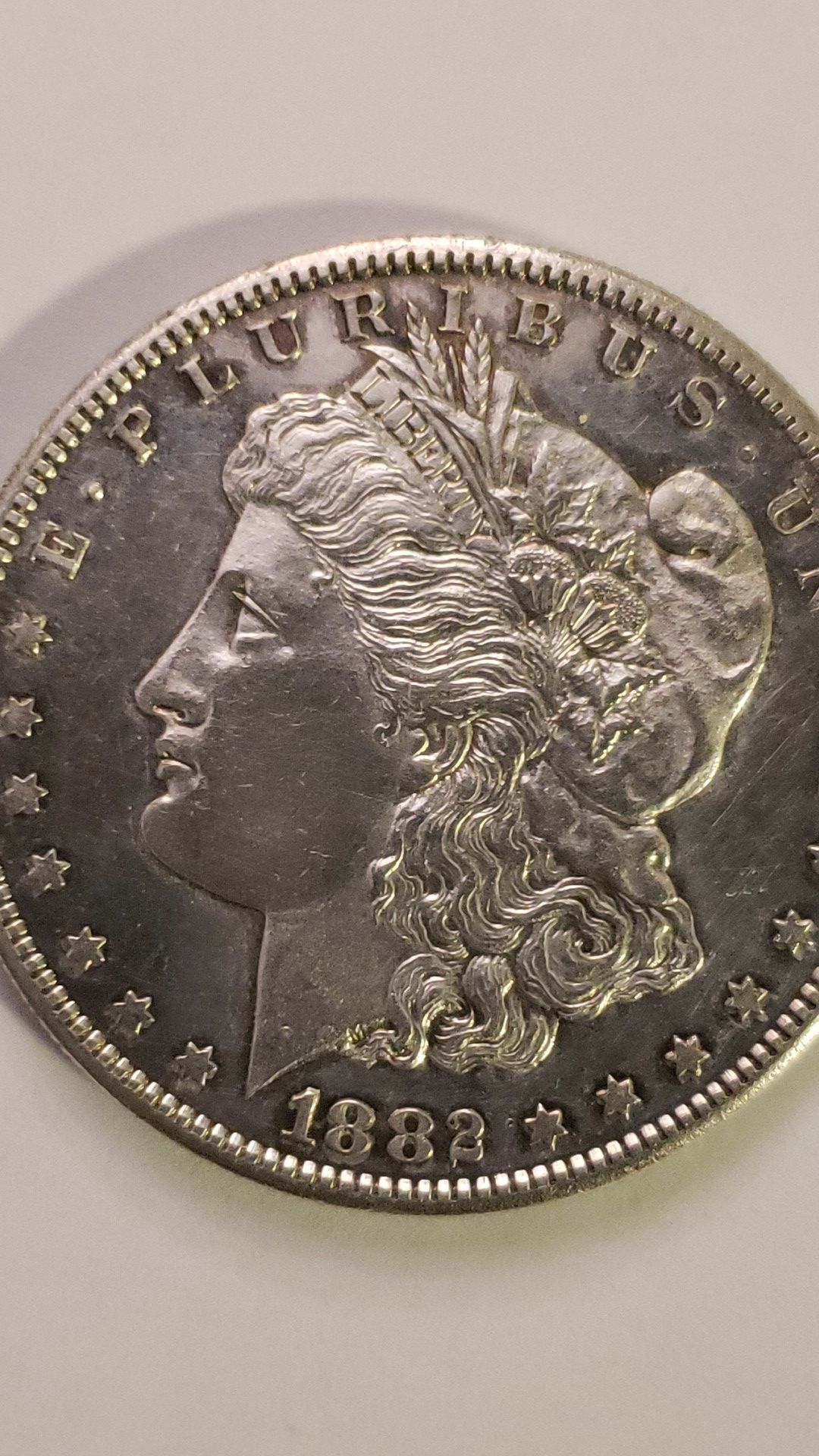 1882 S morgan silver dollar near gem nice beautiful luster