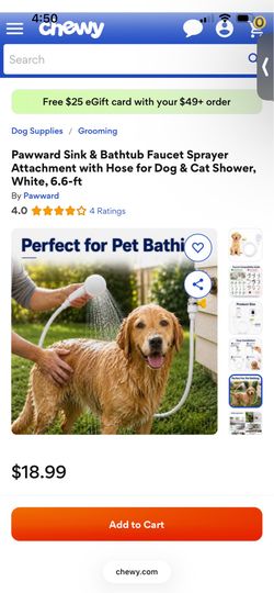 NEW pet sprayer for easy baths