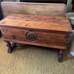 Cedarchest On Legs With Sliding Drawer