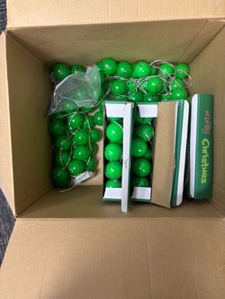 Grinch Christmas Ball String Lights