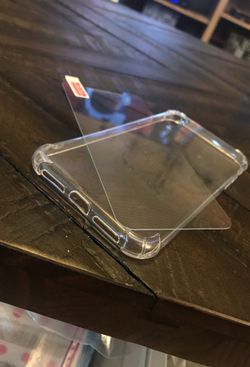 iPhone XS or X case and tempered glass combo $20