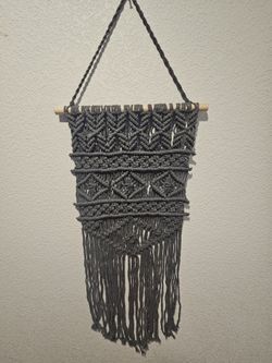 Small Gray Woven Tapestry