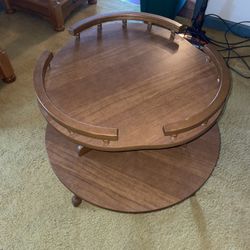 Round Wooden Colonial Table