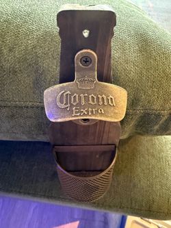Corona Extra Wall-Mounted Bottle Opener with Cap Catcher