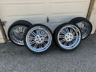 Complete 24” rims and tire set