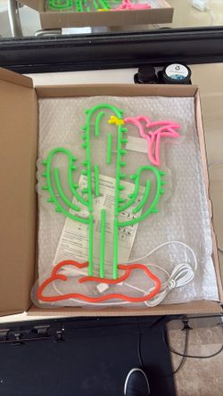 Cactus led neon sign