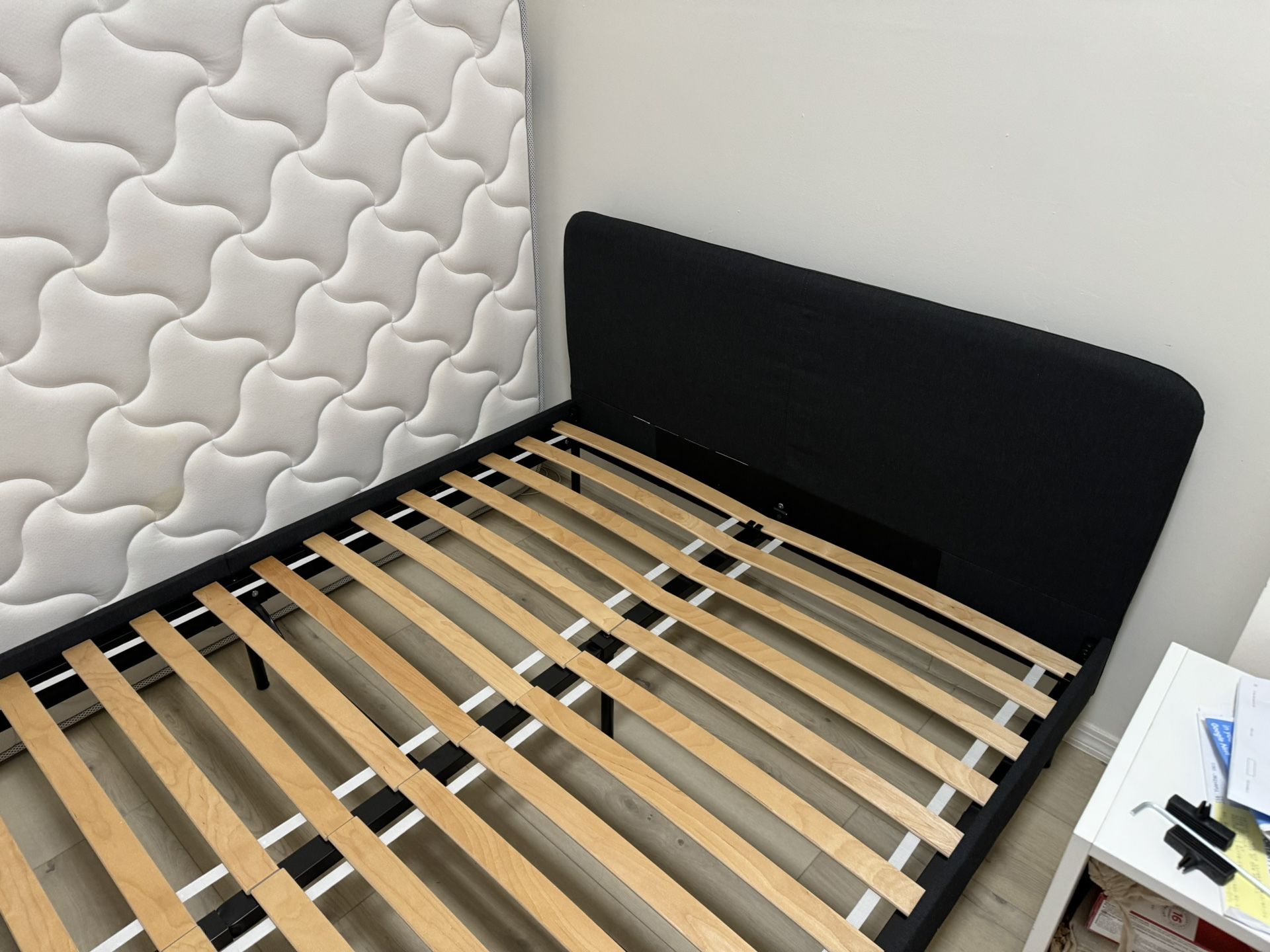 Ikea full size bed frame and mattress