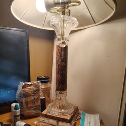 Crystal And Marble Desk Lamp