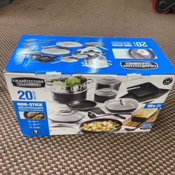 Granitetone 20pc Nonstick Cookware Set Pots And Pans