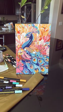 Peacock Colored By Number