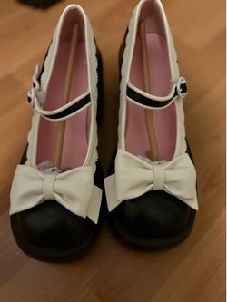 BASHFUL BOZO PLATFORM MARY JANES - BLACK