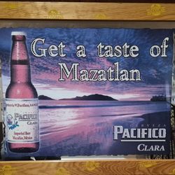 Pacifico Clara Imported Beer Mirror Bar Wall