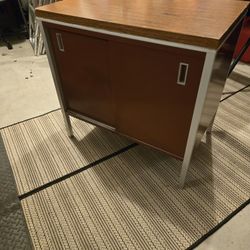 Metal/Wood Record Cabinet