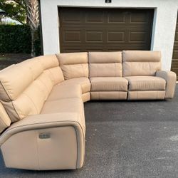 🛋️ Sofa/Couch Sectional - Microfiber - 1 MONTH OLD - Recliners - Beige - Delivery Available 🚛