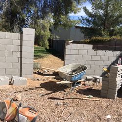 Block Wall Retaining wall  Stucco 