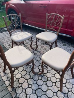 4 Rare Kalco Dining Chairs (Heavy Duty Iron) in Good Condition $700 Firm on Price