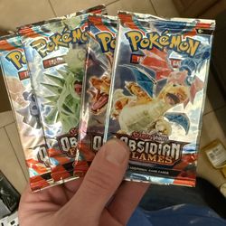 Pokemon - Booster Pack Lot - Obsidian Flames - x4