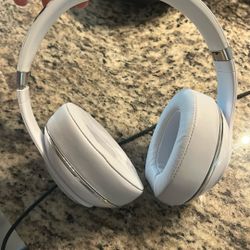 White Beats Headphones 