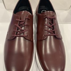 New Calvin Klein Burgundy Leather Sneakers 10.5 