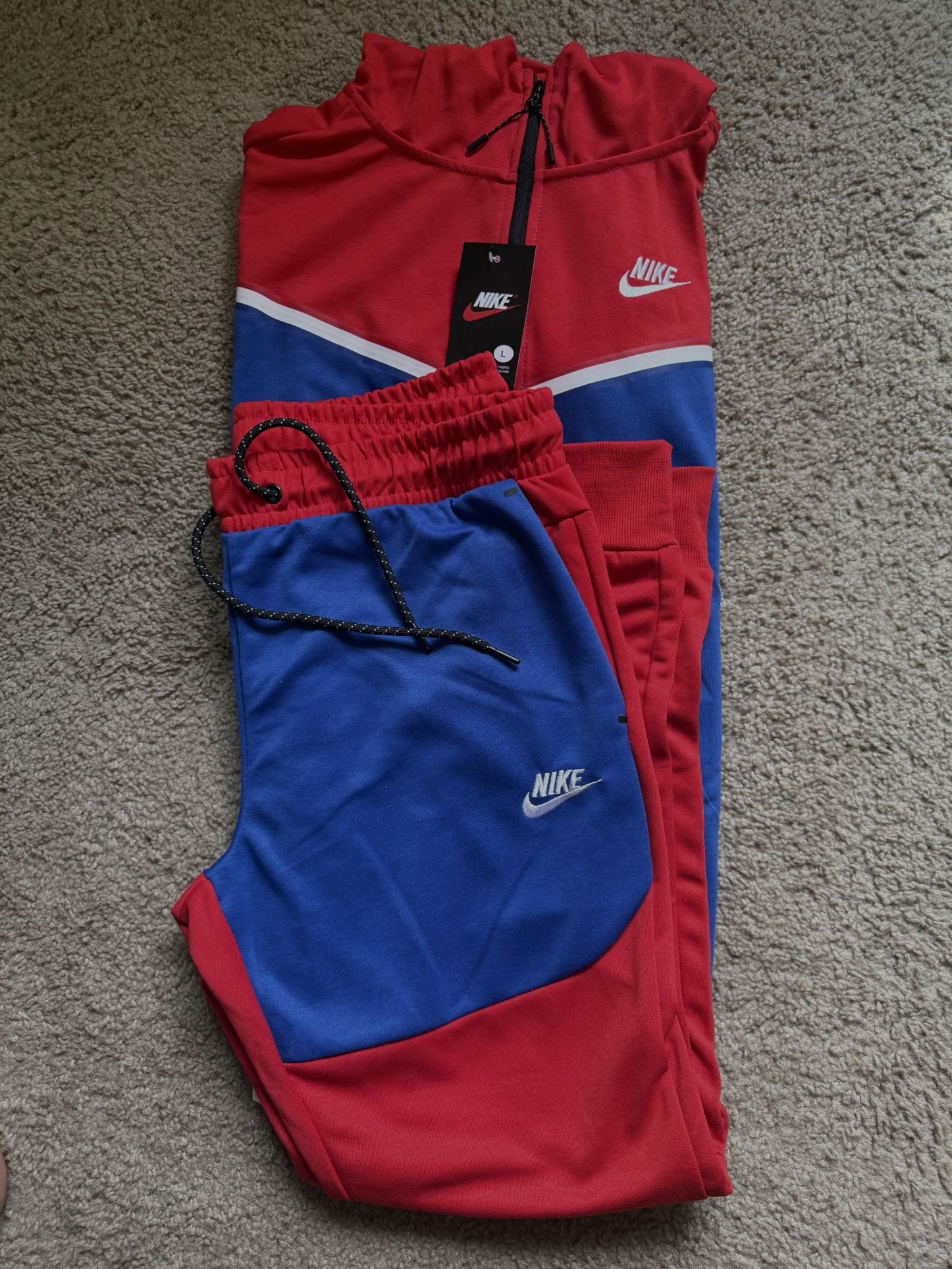 Blue And Red Nike Tech