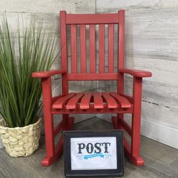 Kids Size Red Rocking Chair 