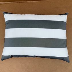 Silver And White Striped Pill Pillow 26”x19”x9”