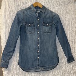 Mossimo Supply Co.: Cotton Denim Shirt, Long Sleeves, Size: XS