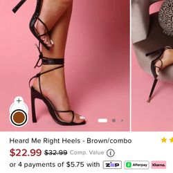 FashionNova Brown Heels 