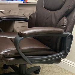 Brown leather chair