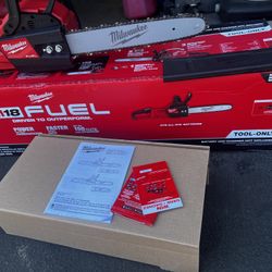 MILWAUKEE CHAINSAW  M18 FUEL 14 in. 18V Lithium-Ion Brushless Battery Chainsaw (Tool-Only)