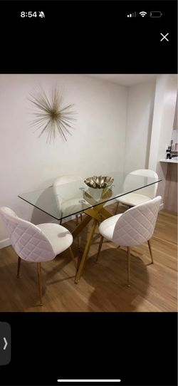 Dining table and chairs