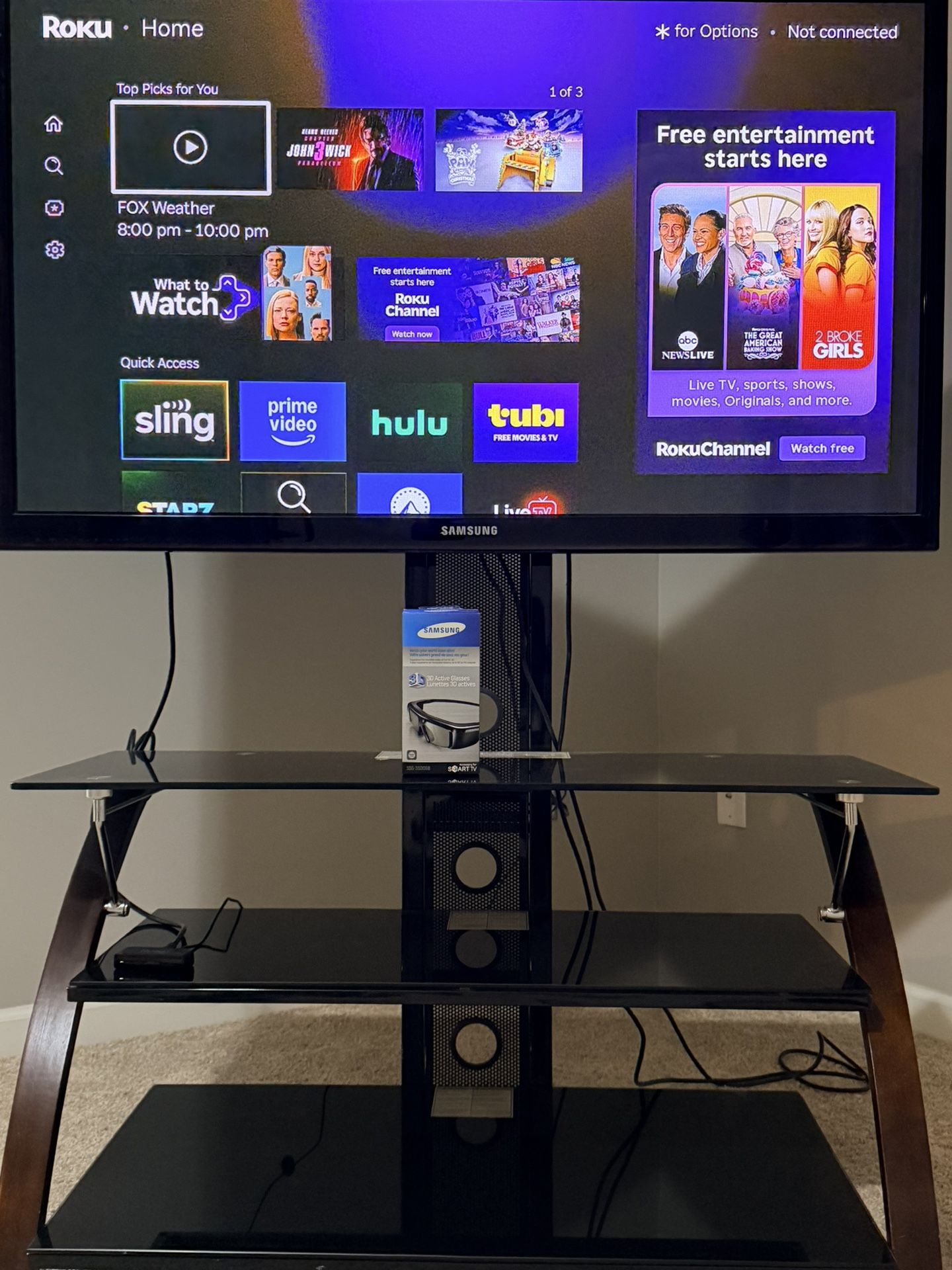 Samsung TV & Stand