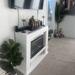 Fireplace TV console