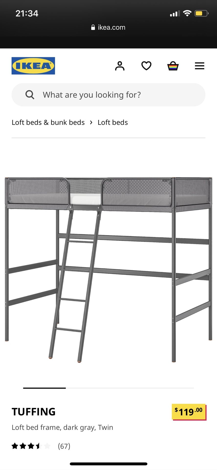 IKEA Loft twin size bed